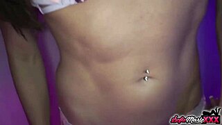 pov of seductive milf sofie marie dancing and performing