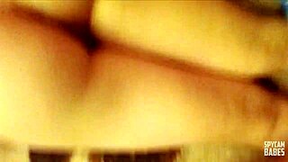 i fucked my skinny teen slut girlfriend doggystyle while parents were next door, getting facial