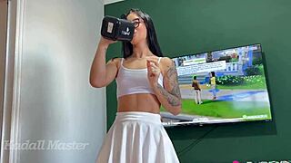 namorada provocou de sainha sem calcinha e enchi ela de leite 😈