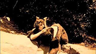 Vintage Babes With Pets: Hairy Contrasts And Natural Tits