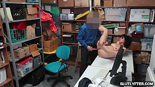 foxy maya morena sucks hard cock in shop hood