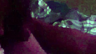 Mature woman gives a deep throat blowjob to her big black bull