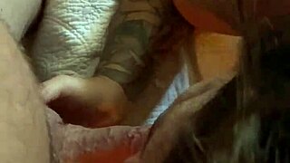 vampyra1 sucks cock while rubbing pussy on bed 😍