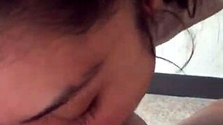 Latina Tasting Big Black Cock With Small Tits