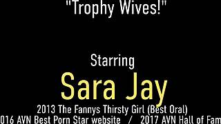 Big boobed cougar sara jay feels intense pleasure from jade venus hard cock