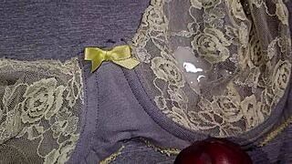 me jerking off with my best friend's sexy lingerie