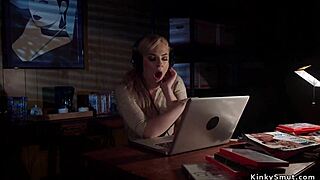 i dreamed of a blonde lesbian whipping and gagging me while bound in submission, choking during our kinky anal sex fantasy.