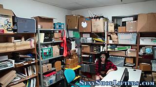 watch this real amateur brunette teen ride that dick like she's caught