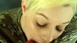 Dixie lea loves sucking a big black monster cock until cumshot