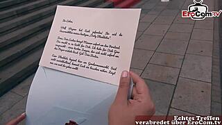 Wow, German blonde with natural tits picked up!