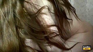 Teen sucks a big cock and gets covered in cum