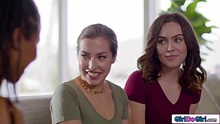 Ever seen besties get licked by their ebony neighbor?