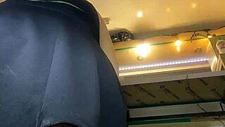 That sexy MILF in lingerie flashes her pussy under skirt, showing long legs and ass in voyeur upskirt.