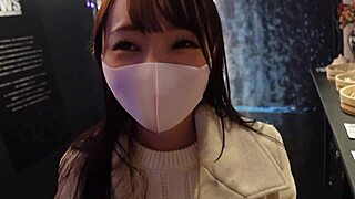 Homemade video of 20-year-old Japanese rental girlfriend who loves erotic acts, getting raw blowjob and more in love hotel.