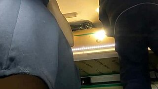 That sexy MILF in lingerie flashes her pussy under skirt, showing long legs and ass in voyeur upskirt.