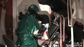 Rubbernurse Agnes - Green Surgical Gown - Urgent Emergency Response Due To Acute Erectile Tension Sucking Off The Jammed Sperm Juice