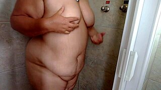 he likes to probe me in the shower with hidden camera for bbw voyeur