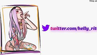 Cute 18yo girl with redhair enjoys tight ASS and PUSSY with DILDO