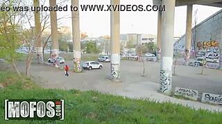 Jordi Wants To Check How Slutty Alyssa Reece Is So She Fucks Her In Public While People Pass By - Mofos