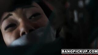 petite teen adrian maya gets fucked hard outdoors with rough assfucking and extreme fetish play on the street.