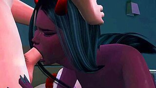 Family taboo perverted mistress succubus subdued her stepbrother for hard anal sex with bdsm while stepsister sleeps in sims anime hentai sfm