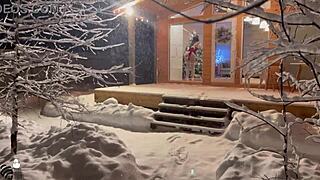 hot milf congratulated her neighbor on the new year