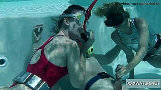 underwater blowjob turns into a wild teen threesome.