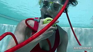 underwater blowjob turns into a wild teen threesome.