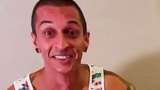 big tits brunette crossdresser sucks monster cock