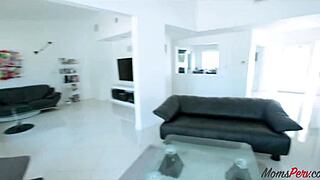 Did the stepson trick his British stepmom into a blowjob?