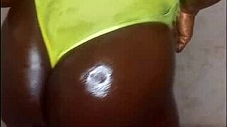 Solo anal with huge dildo