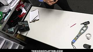 tiny blonde teen seduces guard