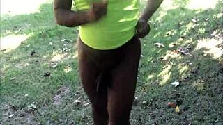 rock kardash dick workout in public cosplay with big black cock fetish