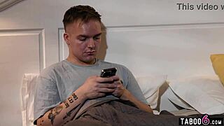 huge boobs stepmom linzee ryder seduces stepson. stepdad watches in same room.