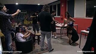 spanish woman flashing in public park