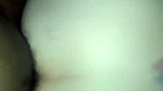 White girl contrasts big black cock backshots