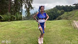 Chun-Li Sucking Dick And Twerking In Cosplay Outfit