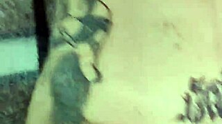 using the dildo for oral play, leading to squirting orgasm in casual scene