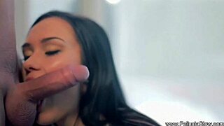 She says, 'Watch this blonde milf give an artistic blowjob to her partner in heaven.'