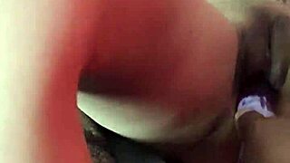 using the dildo for oral play, leading to squirting orgasm in casual scene