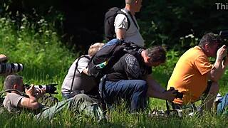 Want to see Anna nude in public park?