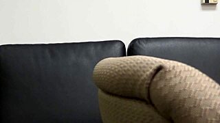 zelda sits on the sofa for a rough casting interview