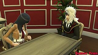 Jiraiya's Fans Fuck One Fan While Tsunade Watches Tits Bounce