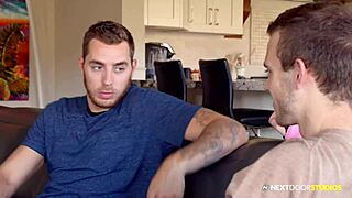 Carter Woods Helps Scott Finn With Deepthroat Blowjob In Nextdoorstudios
