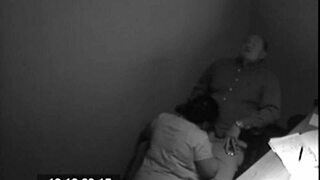 fat secretary with big boobs assists her boss