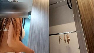 Hidden camera catches stepsister in panties