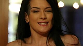 Tattooed Babe in Lingerie Bound, Shaved Pussy Pierced and Pounded Cowgirl Style.