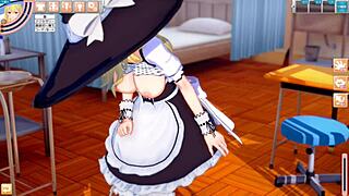 Obsessed with Marisa Kirisame's Big Boobs in 3D Hentai!