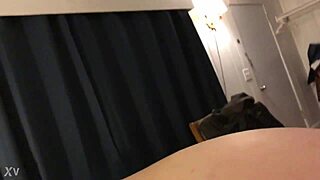 Chubby blonde enjoys needles in her ass during blowjob 😈