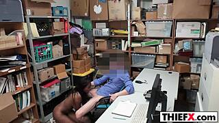 Daya Knight Pays Burglar with Boobs at Office